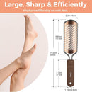 Foot File Foot Scrubber Pedicure - Callus Remover for Feet Easkep Professional Grater Rasp Foot Scraper Corns Callous Removers Cracked Dead Skin Remover for Dry and Wet Feet (Golden) — 5