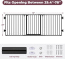 29.4-78" Extra Wide Baby Gate, Long Dog Gates Indoor for Stairs — 8