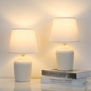 11.8’’ Small Table Lamps Set of 2 for Bedroom Kid’s Room Home Office, White — 1