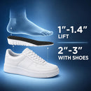 Height Increase Insoles for Men - 2026 New 4D Cloud Memory Foam Steppers Height Booster Insoles - Shock Absorbing All-Day Comfort Trim-to-Fit Shoe Lifts (Black, 1.4” US Men 8-11) — 6