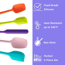 Silicone Spatula Set,5 Piece Food Grade Rubber Spatulas,Multicolor — 3