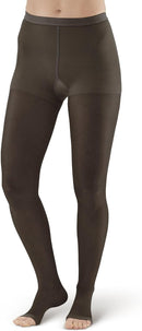 Ames Walker 20-30 mmHg Sheer Open Toe Compression Pantyhose | XL | Black — 1