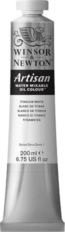 Winsor & Newton Artisan Water Mixable Oil Paint, 200ml, Titanium White | 6.75-oz — 1