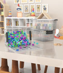 WYT Clear Storage Latch Bins, 6-Pack Storage Organizer Box with Handle and Lids, 5-Litre — 7