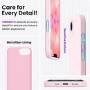 ORNARTO for iPhone 17e Case and for iPhone 16e Case 6.1'', Chalk Pink — 5