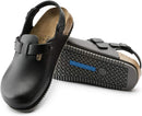 Birkenstock Women's Tokio Super Grip Leather Clogs – Black — 8