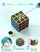 Speed Cube Set of 2x2 3x3 4x4 Pyramid Cube (4 Pack Carbon Fiber) — 4