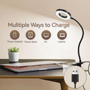 LED Desk Lamp Clip on Light with 3 Color Modes 10 Brightness Ring/Clamp Light 360° Adjustable Neck Dimmable Eye… — 6