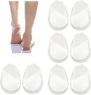 4 Pairs Orthopedic Insoles for Men and Women, Medial & Lateral Heel Wedge Silicone Shoe Inserts, Height Increase Shoe Pad for Corrective Pronation, Supination, O/X Type Leg Corrective (Transparent) - 4 Pairs Transparent — 1
