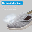 Womens Stylish Diabetic Shoes with Arch Support,Extra Wide Widths Walking Edema Sneakers Adjustable Strap Easy On/Off with 3 Pairs Insoles Replacement for Support Swollen Feet - Light Gray — 5