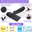 Svowin 3 Layers Adjustable Supination Overpronation Insoles, Anti-Slip Medial Lateral Heel Wedge Insoles for Foot Alignment, Knee Pain, Bow Legs, Osteoarthritis (Black, L: W 8-12/ M 7.5-14) — 3