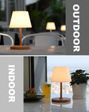 WEILAILUX Outdoor Table Lamp, Shower Lamp Waterproof (Wood Grain H9.6in) — 7