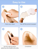 5 PRS Suede Heel Grips for Men Women - Pads for Big Shoes (Beige) - A1-beige — 6