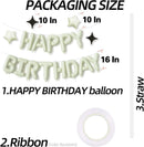 Cream Happy Birthday Balloons Banner Sign Mylar letter Party Decoration — 3