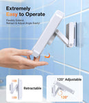 Coolpow Shower Phone Holder Waterproof Phone Holder for Shower Wall Waterproof【Anti-Fog】480°Adjustable Retractable Bathroom Phone Holder Mount Stand Water Proof Shower Case for iphone 4-7" Cellphones photo 2