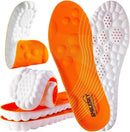 2 Pairs 4D Cloud Steppers Insoles for Women & Men Size:230-260mm - Orange-1 — 1