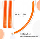 260 Orange Long Balloons for Balloon Garland Thickening Skinny Latex Twisting Animals Modeling Christmas Birthday Wedding Party Festival Decorations 100pcs — 3