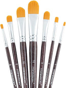 Transon 7pcs Artist Filbert Paintbrush Set for Acrylic Watercolor Gouache Oil and Body Painting — 1