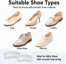 Stop Heel Slip & Blisters - Heel Grips Liner Cushions for Loose Shoes, Transparent Gel Self-Adhesive Heel Liners for Shoes Too Big Men Women, Shoe Filler to Improve Fit & Comfort, 2 Pairs (4 Pack) — 3