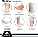 Mojo Toeless Compression Socks for Women and Men 20-30 mmHg Open Toe - AB211 | 6X-Large | Pink — 6
