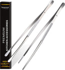2 Pcs 12-Inch Fine Tweezer Tongs,Extra-Long Stainless Steel Tweezers Tongs — 1