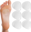 Gel Ball of Foot Cushions - Reusable Clear Gel Metatarsal Pads - 1/8" Thick 1