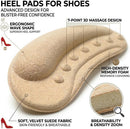 4D Heel Pads for Shoes Too Big, Beige Grips Inserts, 6 Pairs - Beige | 6 Pairs — 2