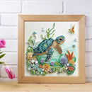 ZQEATRY Sea Turtle Animal Special Shape Diamond Art Kits for Adults,5D Diamond Painting Kits for Beginner,DIY Diamond Crystal Rhinestones Painting Kits for Home Wall Decor Gift 11.8 X 11.8inch | Sea Turtle-2 — 2
