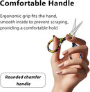 Sharp Embroidery and Crafting Scissors with Leather Cover, 3.62 inch Stainless Steel Scissors for Needlework and DIY Crafts, Black Flower, J5064 — 3