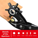 Leather Hole Punch,Belt Hole Puncher for Leather, Revolving Punch Plier Kit for Watches, Handbags, Punch Tool for Belts Diameter : 4.5/4 /3.5/3/2.5/2mm. | 3 circles+3 ellipses — 2