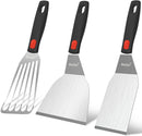 Beijiyi 3-Piece Metal Spatula for Cast Iron Skillet, Sturdy Stainless Steel — 1
