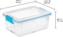 Sterilite Gasket Storage Box with Lids for Home & Office, 12 Quart, 6-Pack — 2