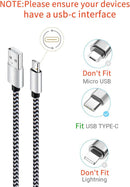 Teeind USB C Cable 6ft 5Pack, 3A Fast Charging Nylon Braided Type C Cord photo 2