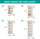 YOUDENOVA Hanging Closet Organizer and Storage for Clothes, 4-Shelf, Beige — 5