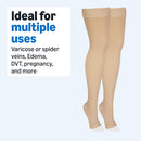 Amazon Basics Medical Compression Stockings, Women & Men, Beige, Large — 6
