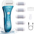 Electric Foot Callus Remover, Rechargeable Electronic Foot File Pedicure Kits, Electric Callus Remover for Feet, Foot Scrubber Dead Skin Remover, Professional Foot Care for Dead Skin Ideal Gift - Chromed Blue — 1