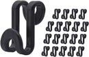 60 Pcs Clothes Hanger Connector Hooks, for Velvet Huggable Hangers, Wooden Hangers, Heavy Duty Space Saving for Closet (Black,60) — 1