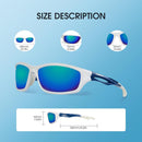 Duduma Polarized Sports Sunglasses for Men Women Running Cycling Fishing Golf Driving Shades Sun Glasses Tr90 | One Size | White/Blue — 4