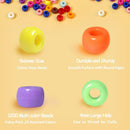 Simetufy 1200Pcs Pony Beads for Bracelet Making, Multi-Colored 6x9mm — 4