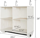 StorageWorks Hanging Closet Organizer with Rod, 4 Sections, 2 Tiers, White — 3