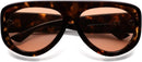 Trendy Aviator Sunglasses Womens Mens Oversized 90s Shades AR82372 | C8 Tortoise/Pink | 56 Millimeters — 1