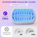 UV Light for Resin,360° Ring Dual-Layer & Adjustable Time Setting (1/3/5min) UV Resin Light,30 LED High-Powered UV… — 2