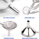 Small Funnels for Filling Bottles, 3 Pcs Stainless Steel Kitchen Funnel Set, Food Grade Mini Metal Funnel for… — 3