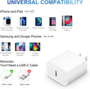 iPhone 14 13 12 11 Charger Fast Charging iPhone Fast Charger 3-Pack 20W iPad Charger 6FT C Chargers Fast Charging Cord Whit iPhone 14/14 Pro Max/13 Pro/13/12 Mini/12 Pro Max/11 Pro Max/Xs and iPad 5