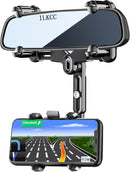 ILKCC Rearview Mirror Phone Holder for Car, 360° Rotating and Retractable Multifunctional Rear View Phone Mount, Upgraded Four Corners Fixed Anti-Shake Fit All Smartphones & Bigger Vehicle photo 1