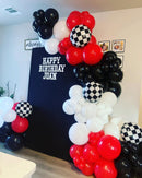Red and Black White Balloon Arch Kit, 140Pcs Red Black White with Stars Balloon Garland kit, Different Size Balloons for Birthday Graduation Racing Car Poker Card Anniversary Party Decorations — 6