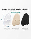 Ball of Foot Cushions & Metatarsal Pads for Women, Clear 2 Pairs 6