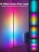 Tyute Corner Floor Lamp, RGB LED Corner Lamp with Music Sync, Smart App and Remote Control Color Changing Ambience… — 2