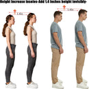 Height Increase Insoles - 1.4 Inches Height Increase Heel Cups for All-Day Comfort - Shock-Absorbing SEBS Gel Inserts for Boots & Sneakers, Deep U-Shape Heel Cushions for Men & Women - White — 6