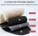 4 Pack Thick Synthetic Wool Insoles for Men Boots Winter Warm Shoe Insoles for Women Sneakers Slippers Bamboo Carbon Liners Faux Shearling Inserts for Shoes, Womens 10/ Mens 9 M US — 4